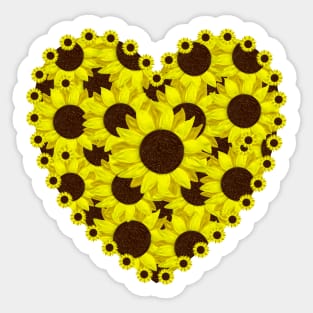 Sunflower Heart Sticker